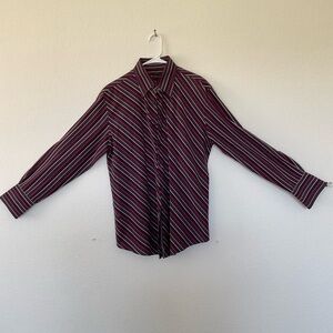 Ben Sherman dress shirt. Long sleeve button up striped shirt. Size 3L.